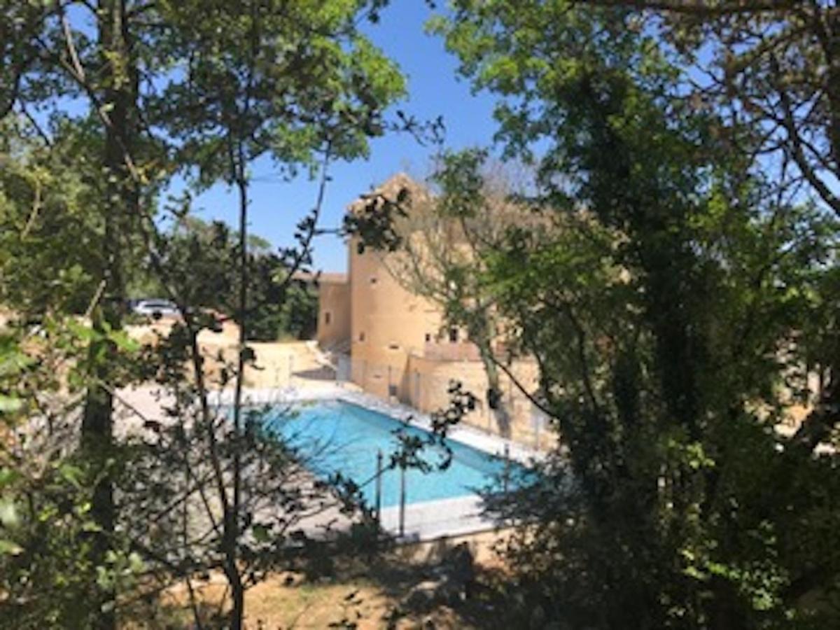 Appartement 4 Personnes Dans Chateau Avec Piscine Lussan  Bagian luar foto